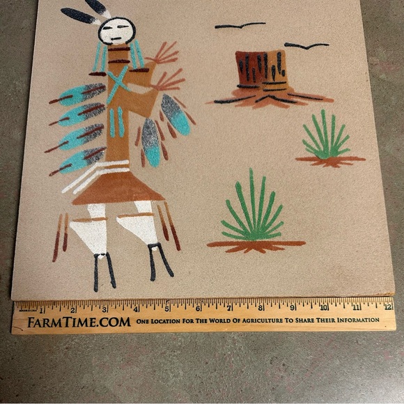 Native American Sand Art 12x12 Signed - Picture 7 of 8